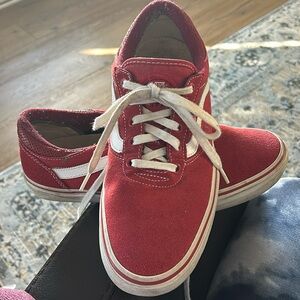 Red canvas Vans